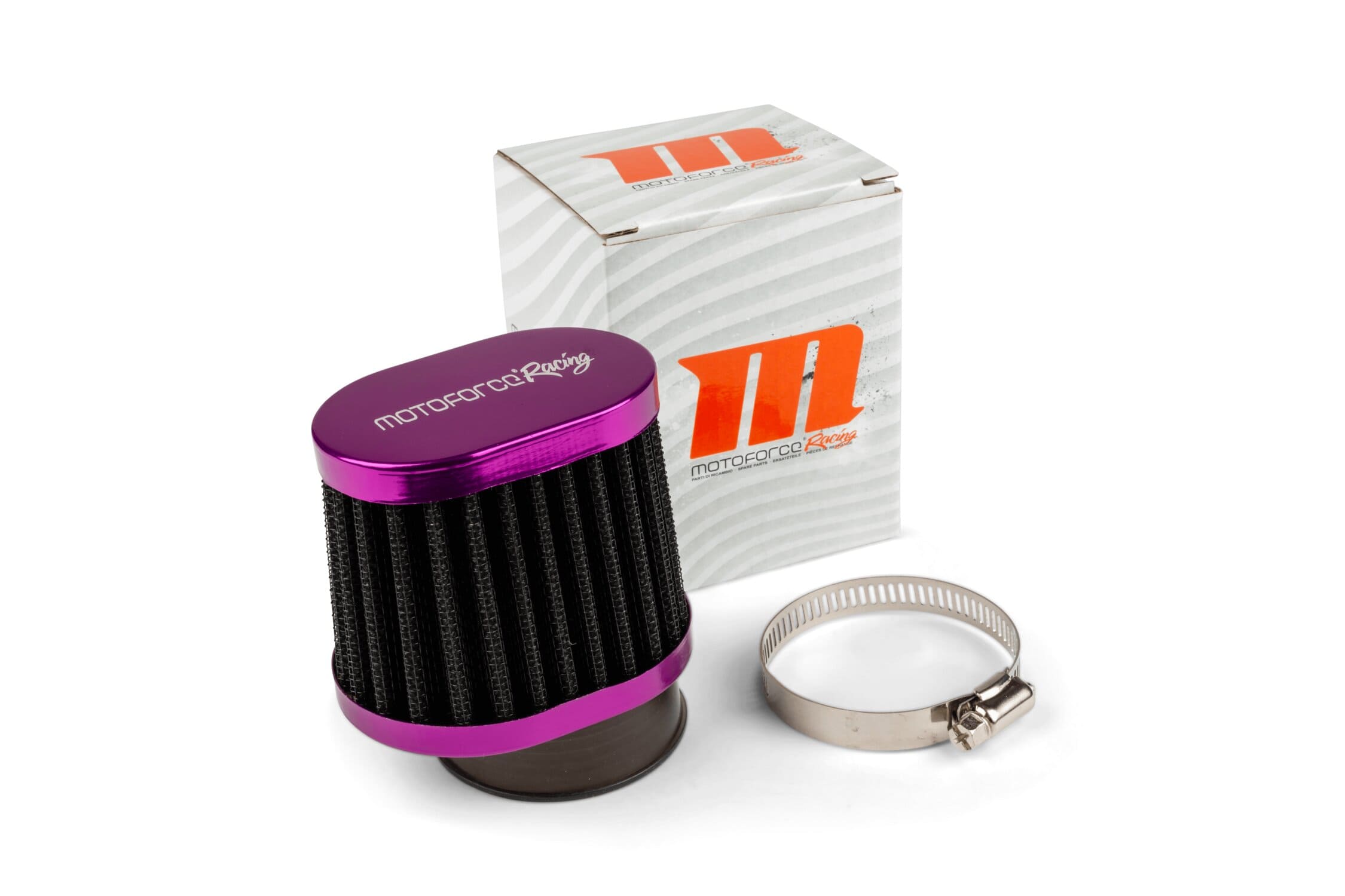MF18.00113 Filtro aria sfalsato Motoforce Racing tipo BMC nero / viola, COD: MF18.00113