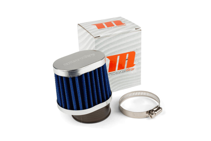 MF18.00116 Filtro aria sfalsato Motoforce Racing tipo BMC blu / alluminio, COD: MF18.00116