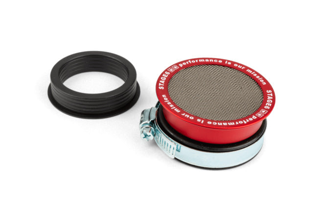 S6-35040/RE Cornetto aspirazione con griglia D.46 - 55mm Stage6 Rosso - Billaricambi SRLS