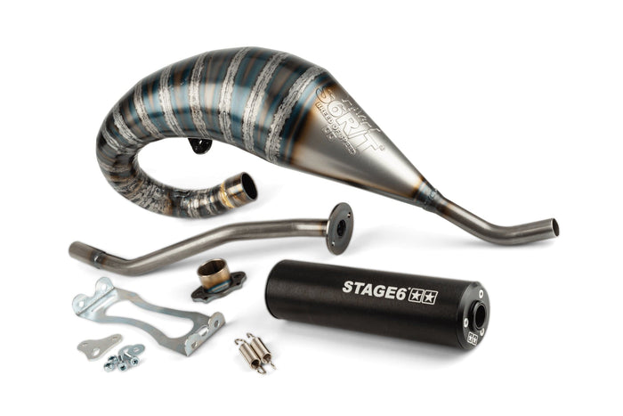 S6-96193752/BK Scarico Stage6 R/T 70 - 80 high-mount Derbi Nero, COD: S6-96193752/BK