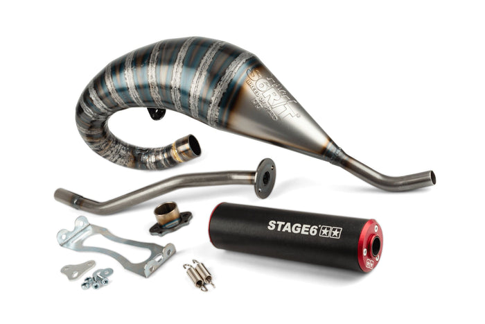 S6-96193752/RE Scarico Stage6 R/T 70 - 80 high-mount Derbi Nero / Rosso, COD: S6-96193752/RE