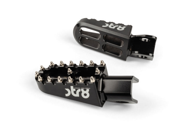 STR-220.20/BK Poggiapiedi Derbi STR8 CNC Nero (Set)
