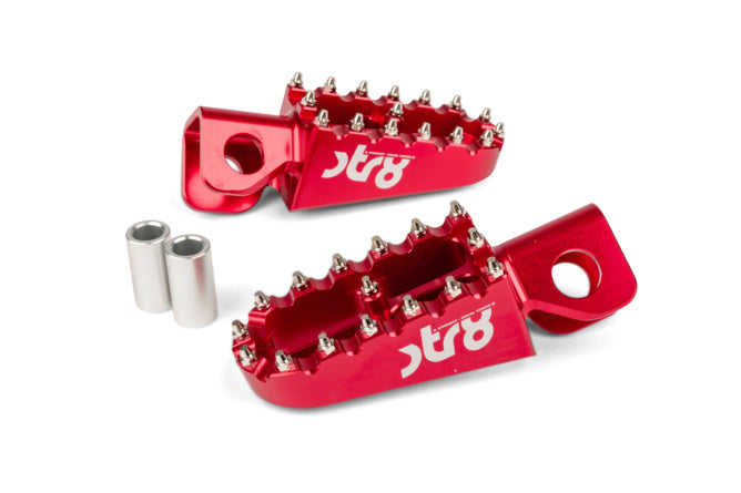 STR-220.20/RE Derbi STR8 CNC Red Footrests (Set)