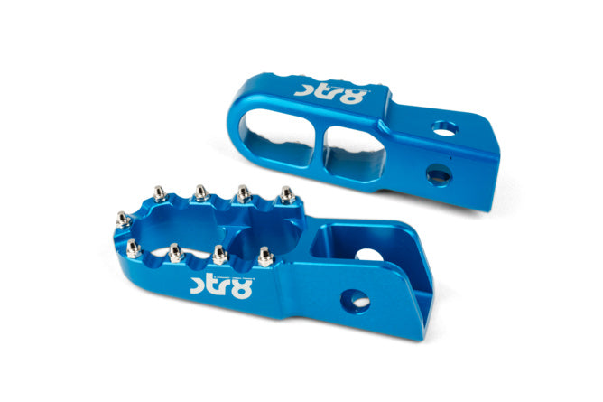 STR-220.21/BL Poggiapiedi passagero Derbi STR8 CNC Blu (Set)
