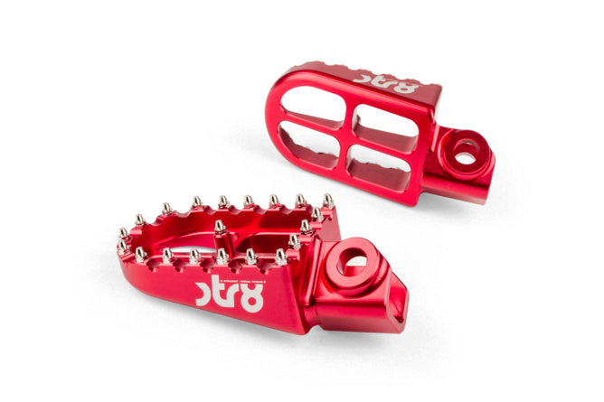 STR-220.22/RE Poggiapiedi Rieju MRT STR8 CNC Rosso (Set)