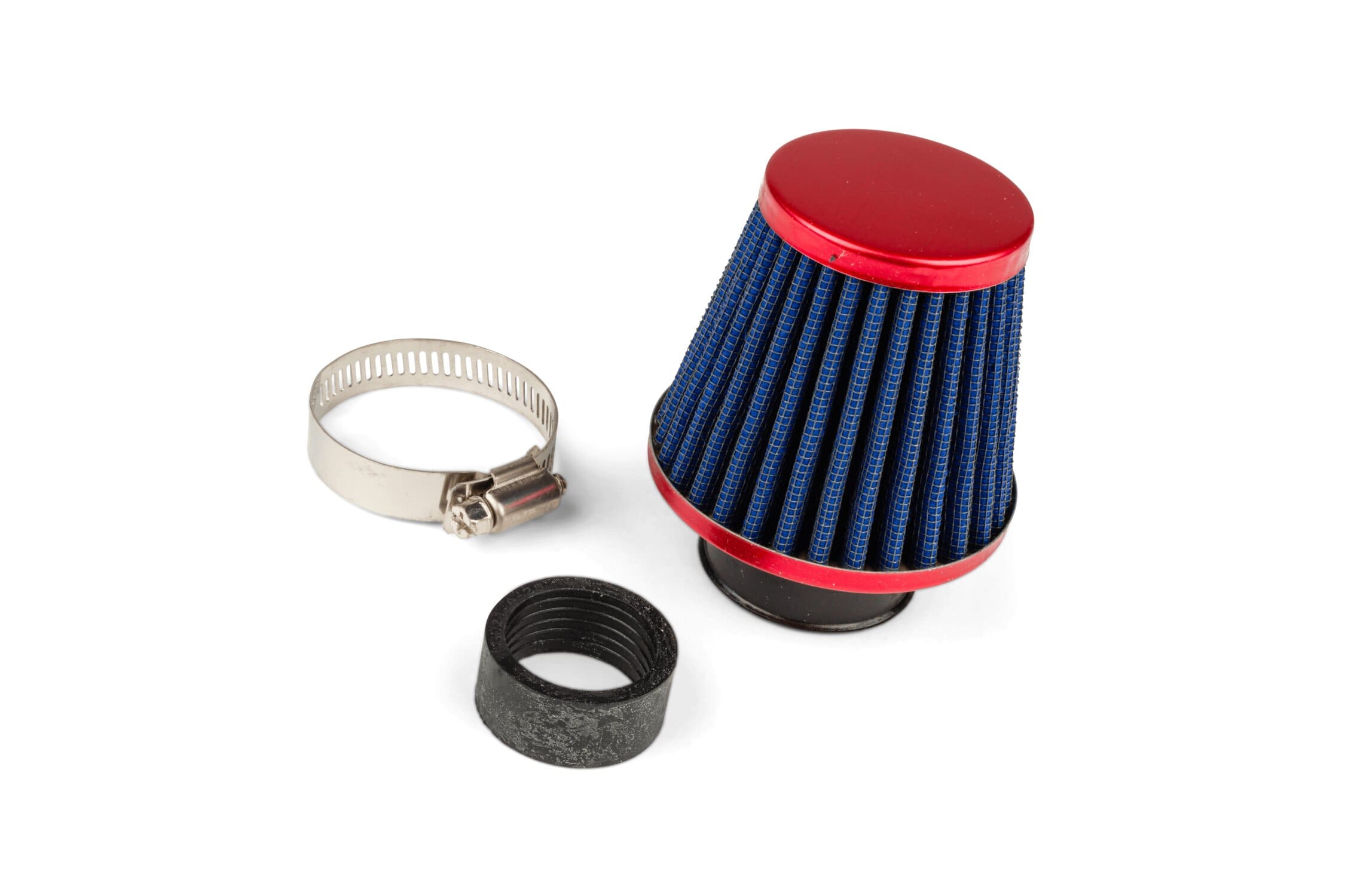 STR-346.76/RE Filtro aria tipo KN conico 28 - 35mm dritto rosso, COD: STR-346.76/RE