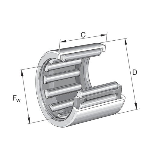MF33.00049 Gabbia a rulli INA HK1010 10x14x10mm