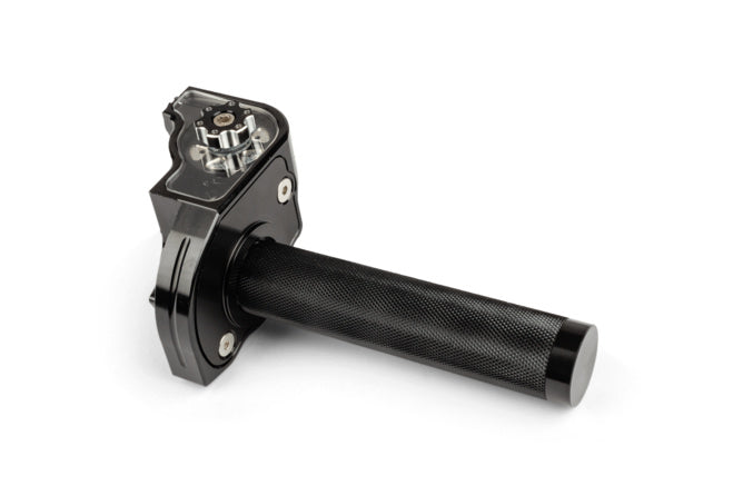 MF45.00016/BK Comando gas rapido MotoForce Racing CNC alluminio Nero