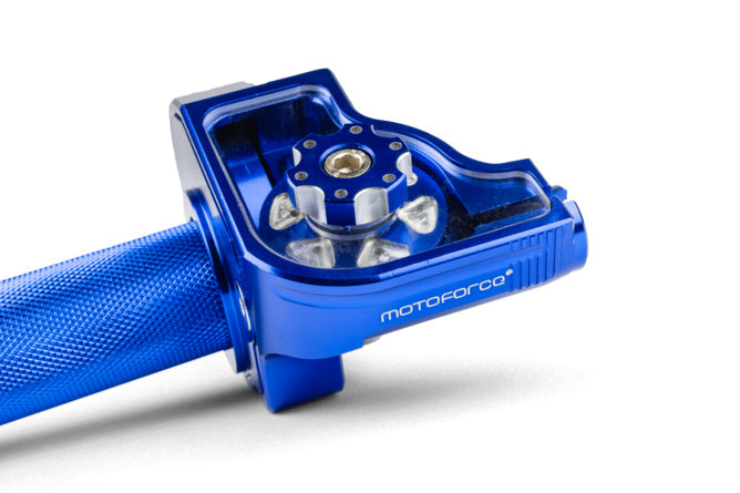 MF45.00016/BL Comando gas rapido MotoForce Racing CNC alluminio Blu