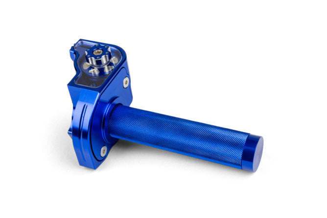 MF45.00016/BL Comando gas rapido MotoForce Racing CNC alluminio Blu