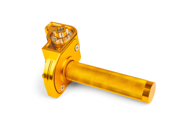 MF45.00016/GO Comando gas rapido MotoForce Racing CNC alluminio dorato - Billaricambi SRLS