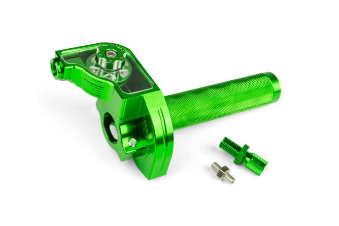 MF45.00016/GR Comando gas rapido MotoForce Racing CNC alluminio Verde - Billaricambi SRLS
