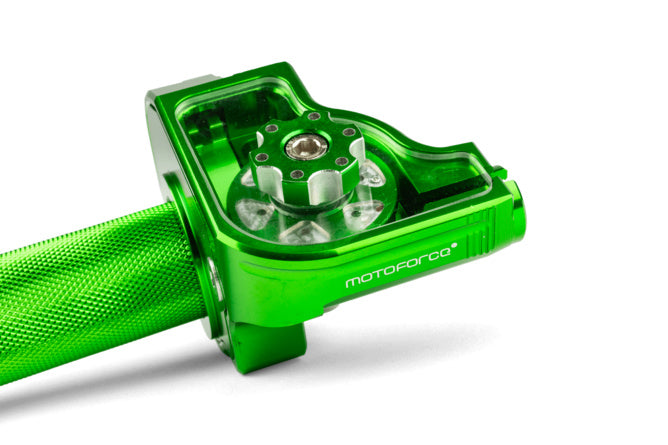 MF45.00016/GR Comando gas rapido MotoForce Racing CNC alluminio Verde