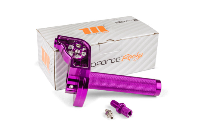 MF45.00016/PU Comando gas rapido CNC alluminio MotoForce Racing Viola