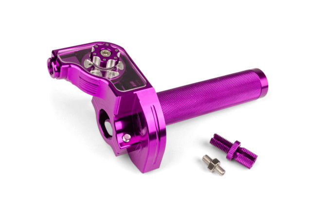 MF45.00016/PU Comando gas rapido CNC alluminio MotoForce Racing Viola
