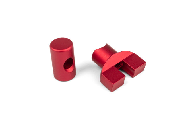 STR-559.01/RE Set regolatore cavo freno M6 alluminio rosso