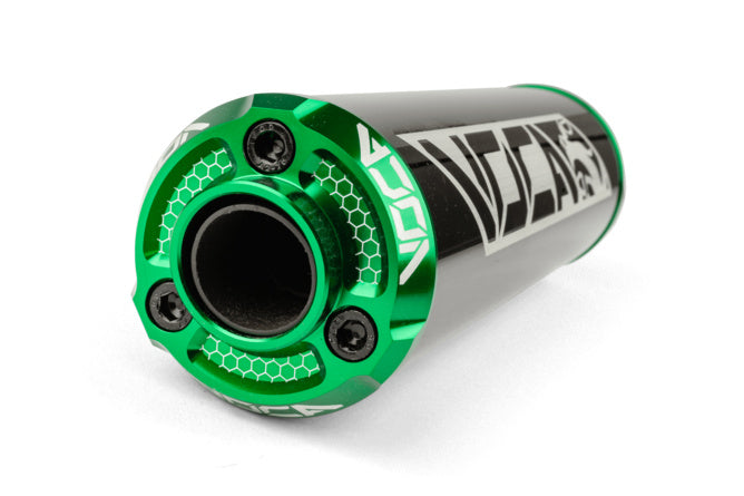 VCR-RD30400/BKGR Silenziatore Voca Alu CNC nero / verde
