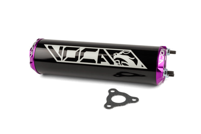 VCR-RD30400/BKPU Silenziatore Voca Alu CNC nero / viola