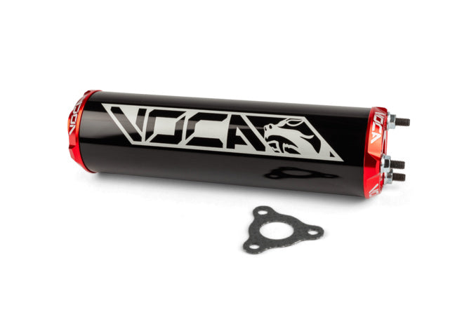 VCR-RD30400/BKRE Silenziatore Voca Alu CNC nero / rosso
