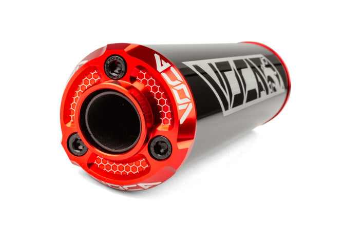 VCR-RD30400/BKRE Silenziatore Voca Alu CNC nero / rosso - Billaricambi SRLS