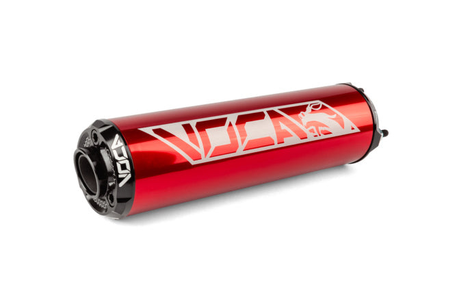 VCR-RD30400/REBK Silenziatore Voca Alu CNC rosso / nero - Billaricambi SRLS