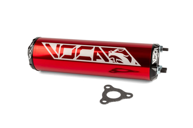 VCR-RD30400/REBK Silenziatore Voca Alu CNC rosso / nero