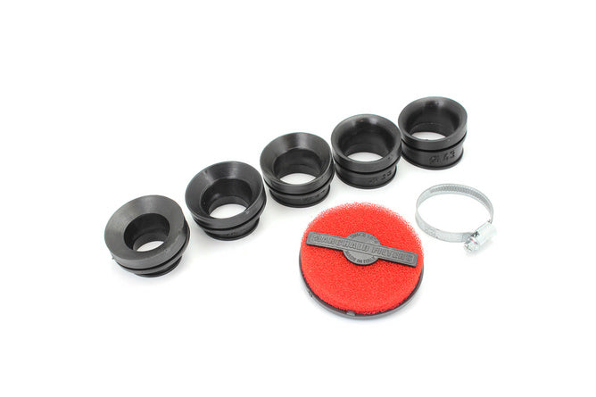 A114220F Filtro aria extra piatto 28 - 43mm nero / rosso - Billaricambi SRLS