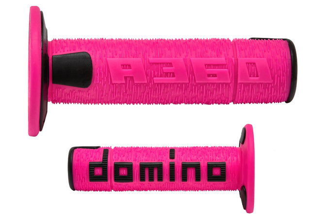 DOMA36041C4340A7-0 Manopole Off Road Domino A360 Rosa / Nero (chiuse) - Billaricambi SRLS