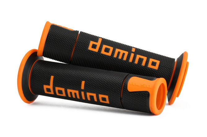 DOMA45041C4540B7-0 Domino A450 On-Road Racing Grips Black/Orange (Open)