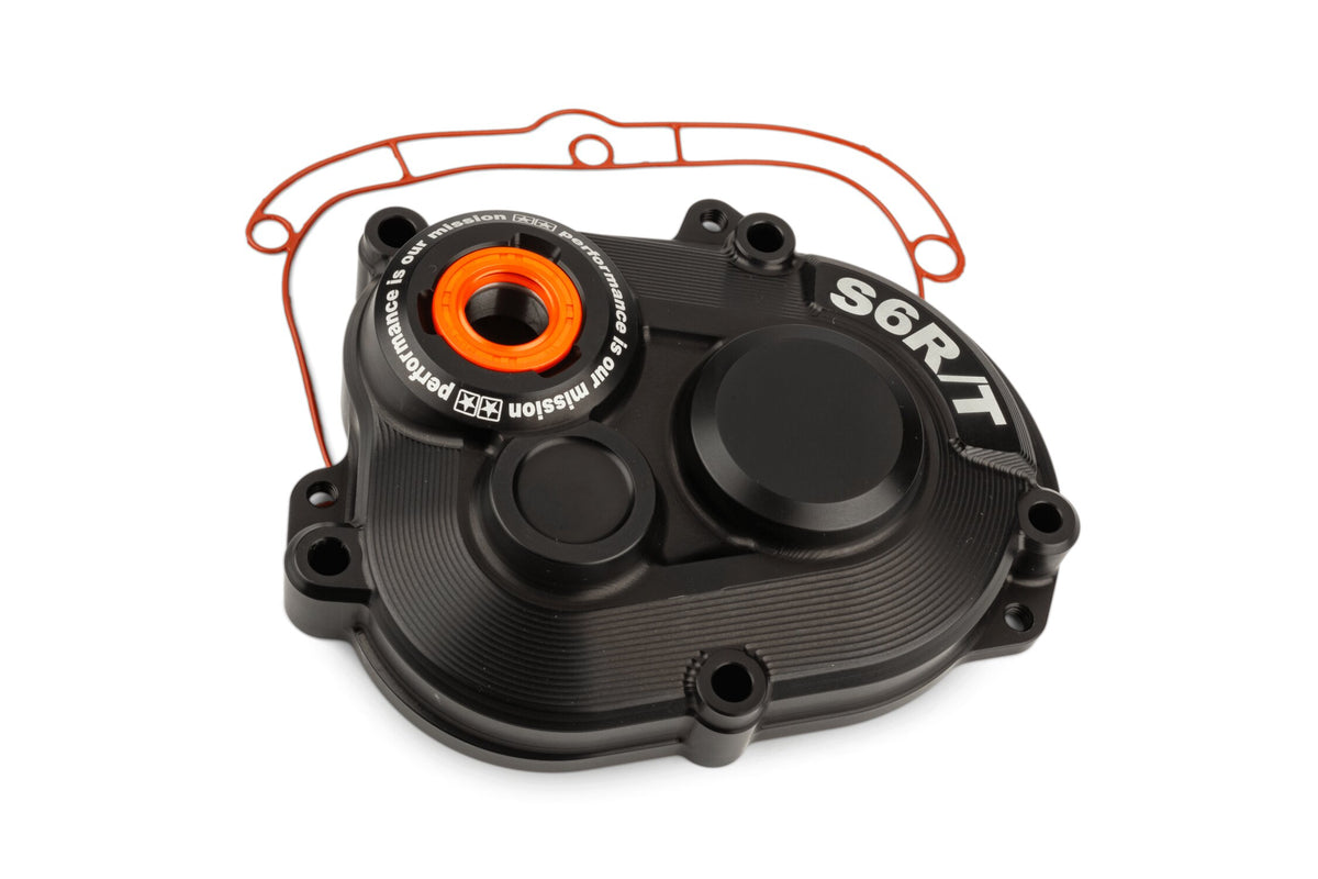 S6-2214001/PACK1 Carter ingranaggi Stage6 R/T MK2 Piaggio con viti titanio Nero
