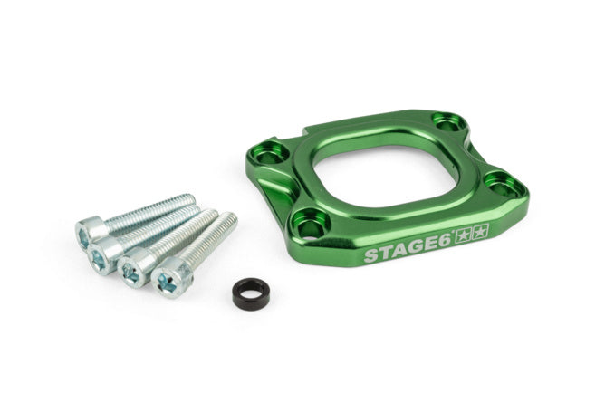 S6-3318831/GR Piastra collettore aspirazione Stage6 360° d.40mm AM6 / Derbi verde