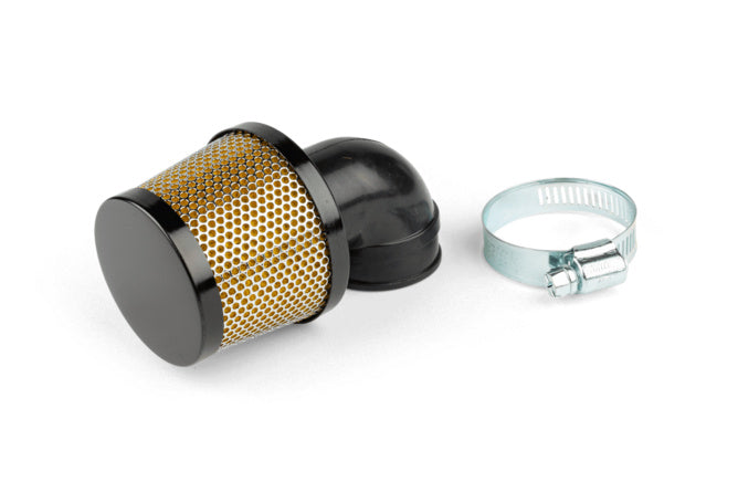 STR-335.14/BK Conical air filter with grille D.28 - 35mm straight black