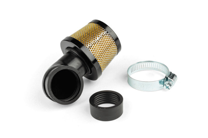 STR-335.14/BK Filtro aria conico con griglia D.28 - 35mm dritto nero - Billaricambi SRLS