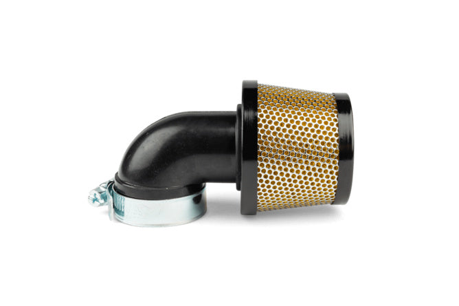 STR-335.14/BK Conical air filter with grille D.28 - 35mm straight black