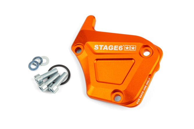 S6-SSP135/OR Coperchio pompa olio Derbi Stage6 Alu arancione