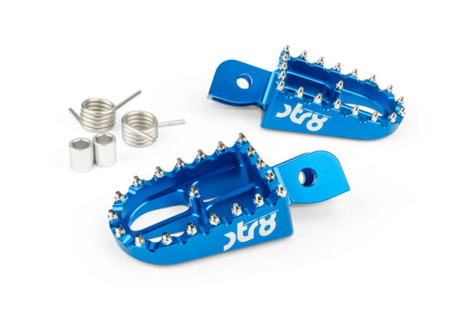STR-220.24/BL Poggiapiedi STR8 MX Evo Beta RR 50 CNC Blu x2