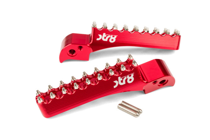 STR-220.25/RE Poggiapiedi Passagero STR8 MX Evo Beta RR 50 -2021 CNC Rosso x2