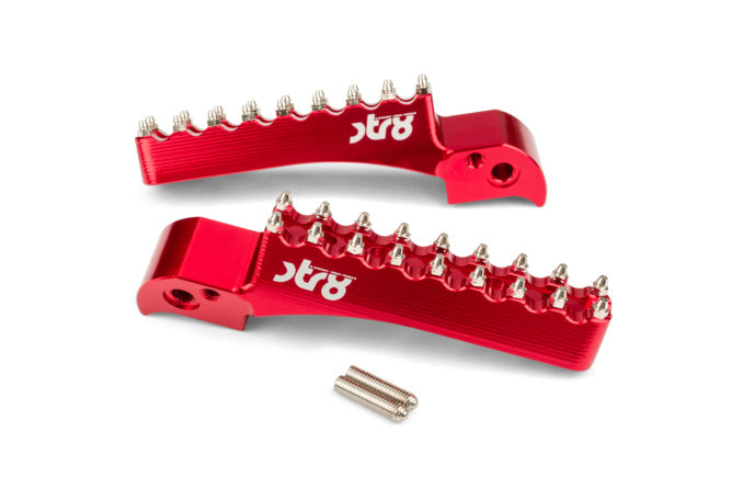STR-220.25/RE Poggiapiedi Passagero STR8 MX Evo Beta RR 50 -2021 CNC Rosso x2