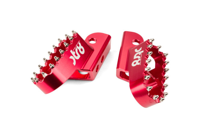 STR-220.26/RE Poggiapiedi STR8 MX Evo Sherco 50 CNC Rosso x2