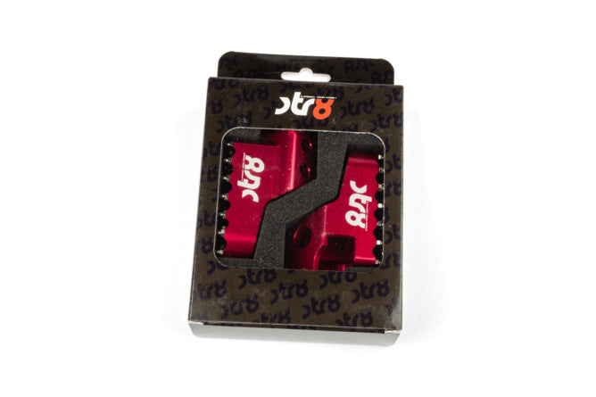 STR-220.26/RE Poggiapiedi STR8 MX Evo Sherco 50 CNC Rosso x2