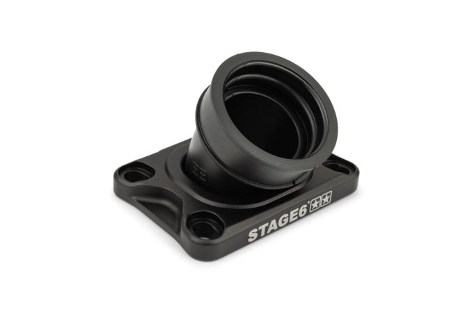 S6-3318835/BK Collettore aspirazione Stage6 360° AM6 / Derbi nero per PWK 19 - 28mm