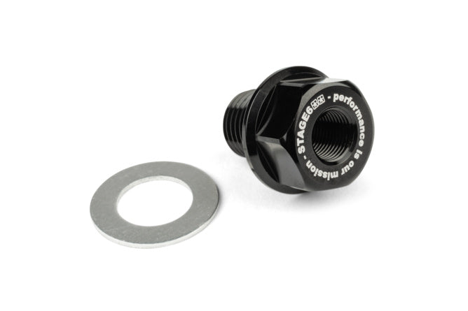 S6-4003 Adattore sensore temperatura Stage6 M14x1.5x15mm Derbi Nero - Billaricambi SRLS