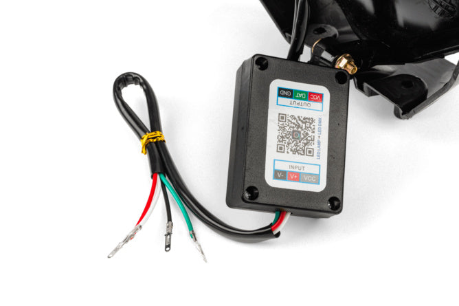 STR-599.28/BK Mascherina faro LED con anello RGB tipo Husqvarna nero - Billaricambi SRLS