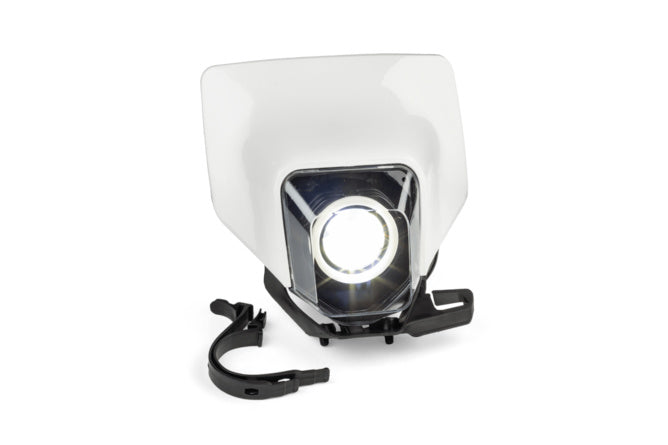 STR-599.28/WH Mascherina faro LED con anello RGB tipo Husqvarna bianco