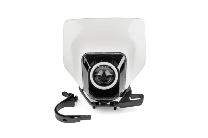 STR-599.28/WH Mascherina faro LED con anello RGB tipo Husqvarna bianco