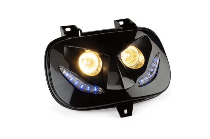 STR-612.04/BK Mascherina doppiofaro R8 Yamaha BWs fino 2004 nero