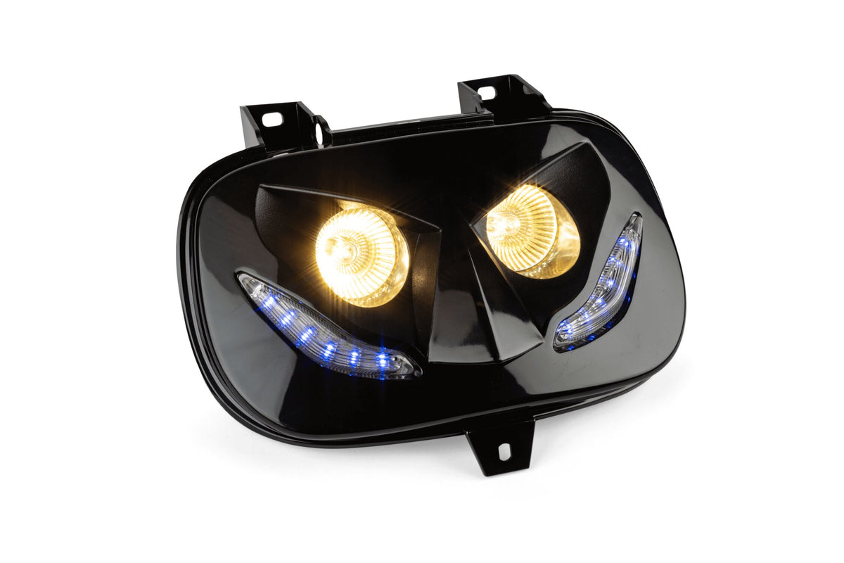 STR-612.04/BK Mascherina doppiofaro R8 Yamaha BWs fino 2004 nero