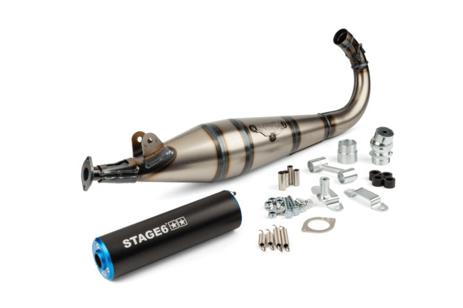S6-9113001/BL Scarico Stage6 StreetRace MBK 51 Blu / Nero