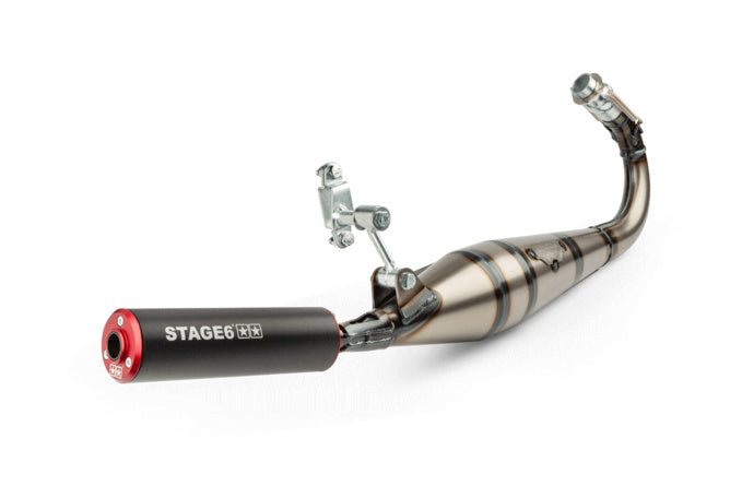 S6-9113001/RE Scarico Stage6 StreetRace MBK 51 Rosso / Nero
