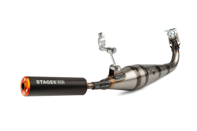S6-9117401/BO Scarico Stage6 StreetRace Peugeot 103 SP Arancione / Nero
